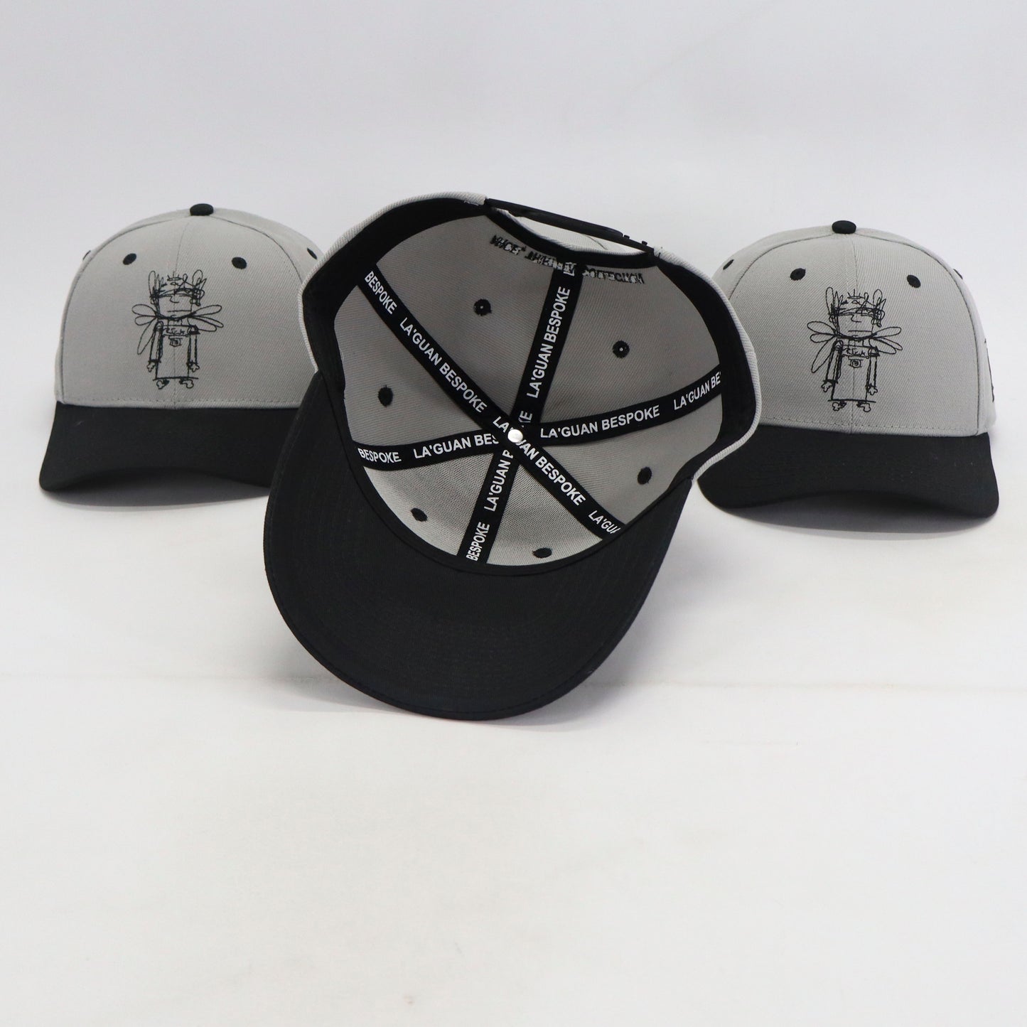 ANGEL THIRTEEN GREY CAP - BLACK BRIM