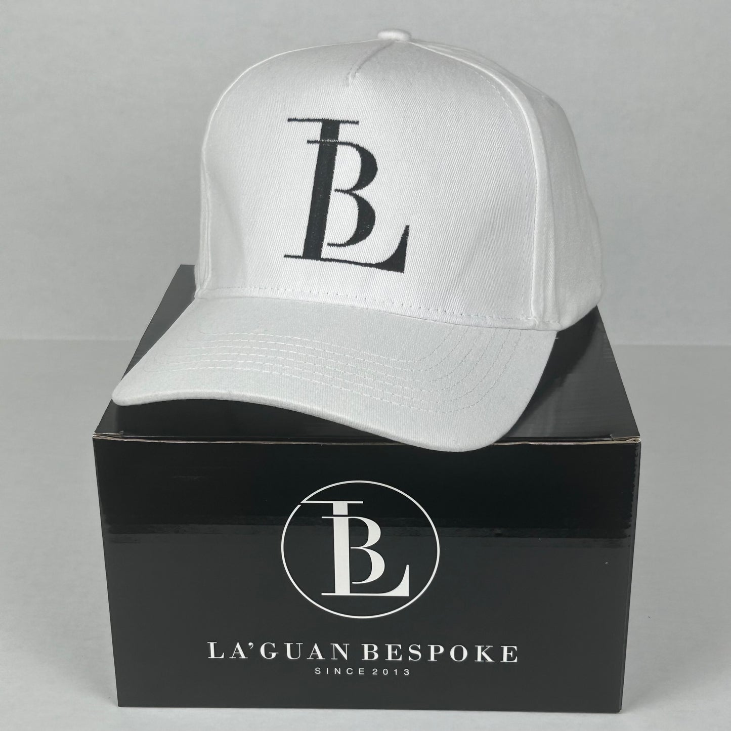 LB BLACK LOGO HAT - WHITE