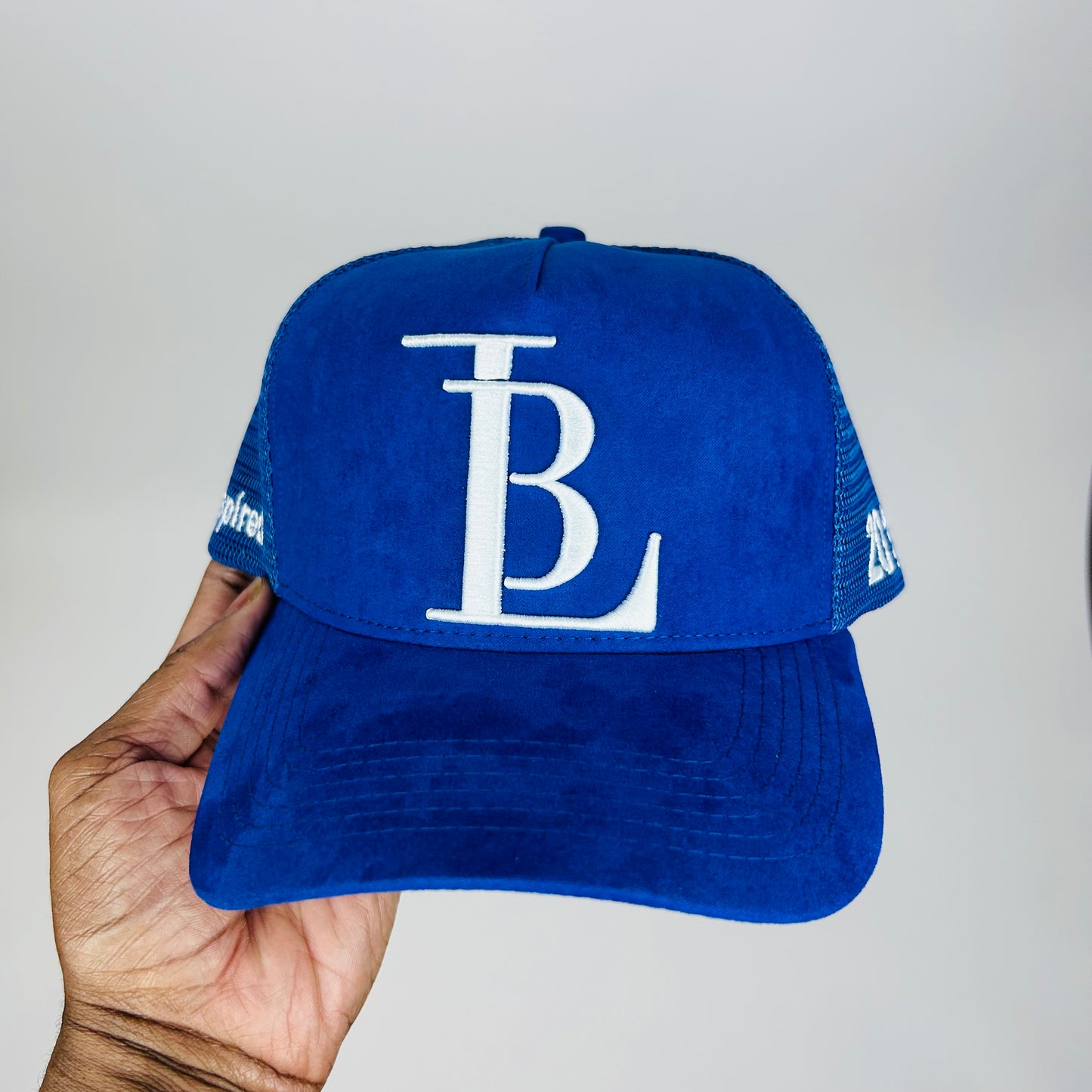 TRUCKER CAP - LB LOGO SUEDE NIPSEY BLUE