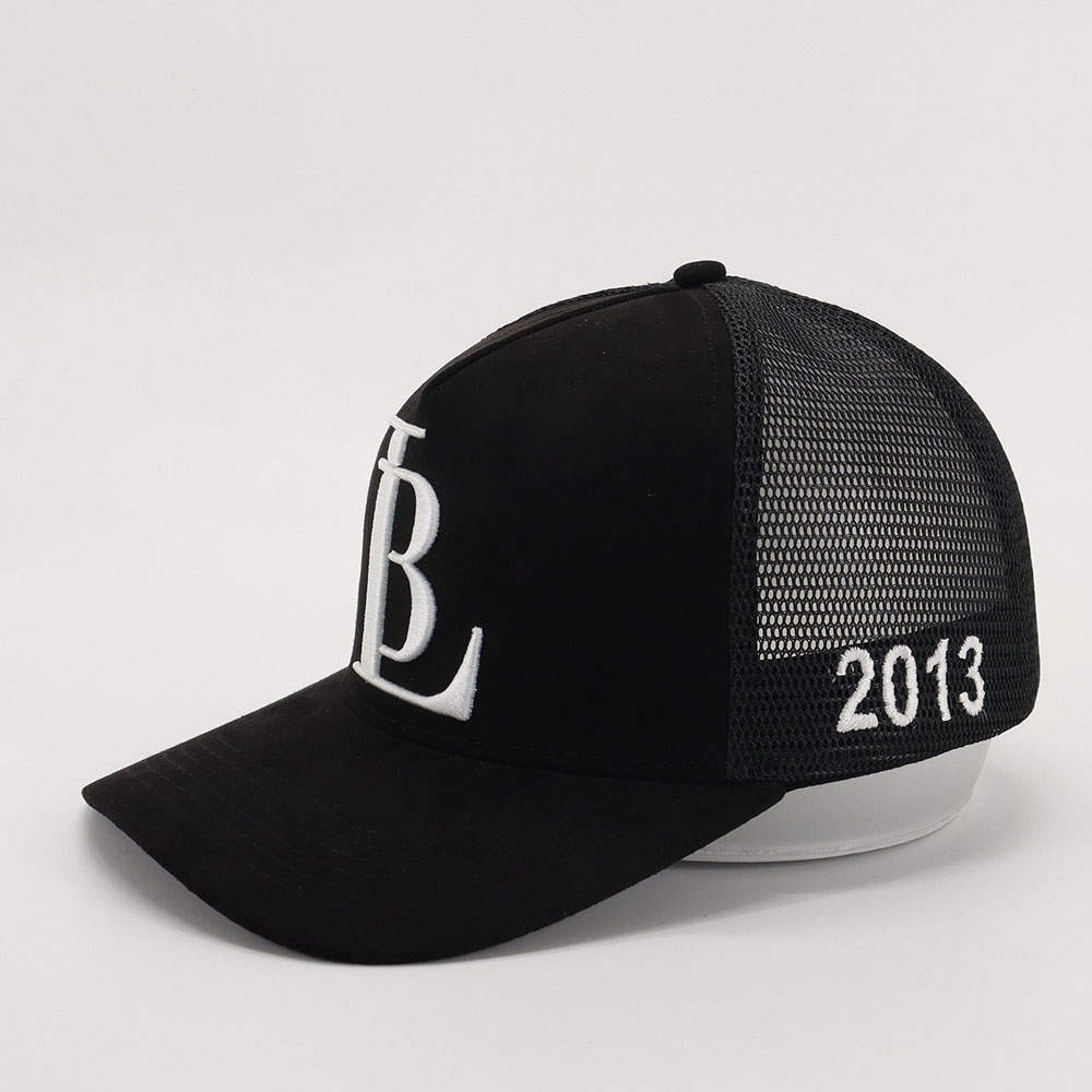 TRUCKER CAP - LB LOGO SUEDE BLACK