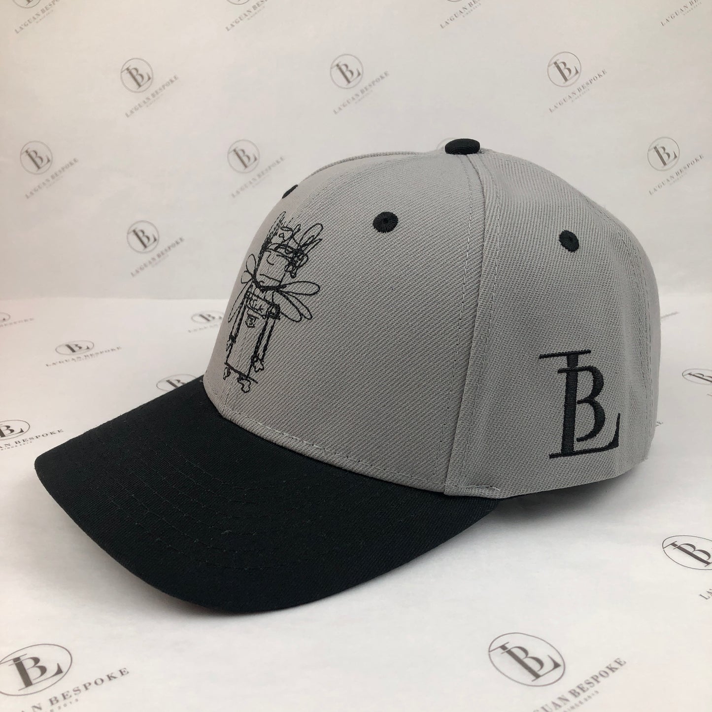 ANGEL THIRTEEN GREY CAP - BLACK BRIM