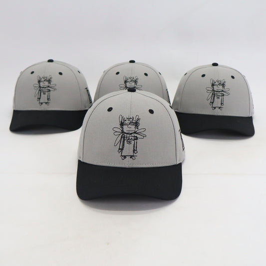 ANGEL THIRTEEN GREY CAP - BLACK BRIM