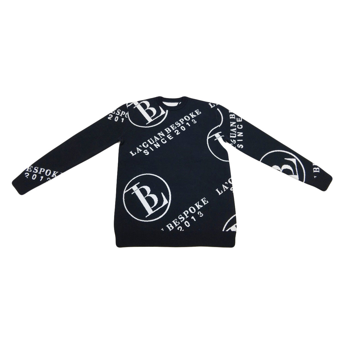 BIG MULTI LOGO SWEATER - BLACK