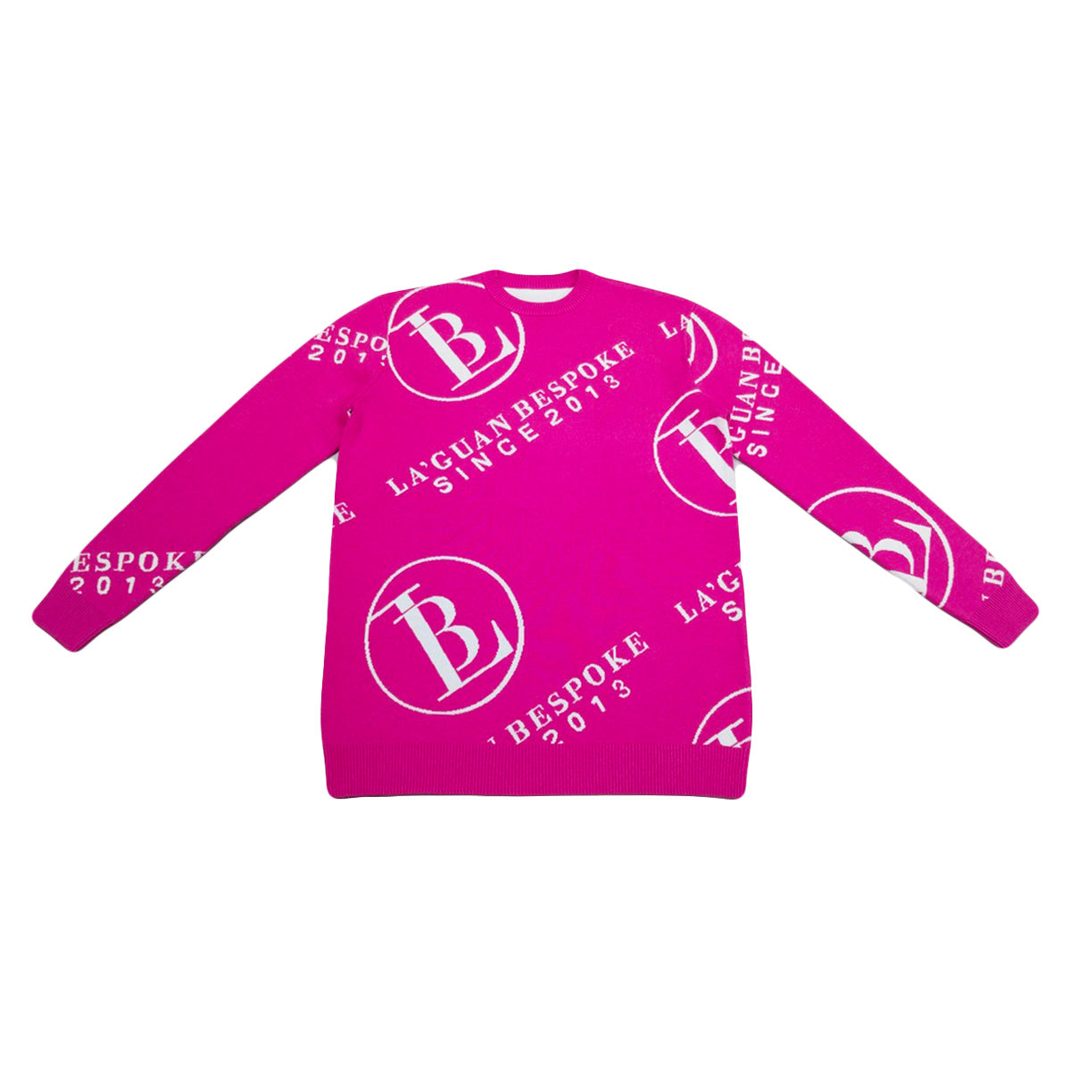 BIG MULTI LOGO SWEATER - PINK