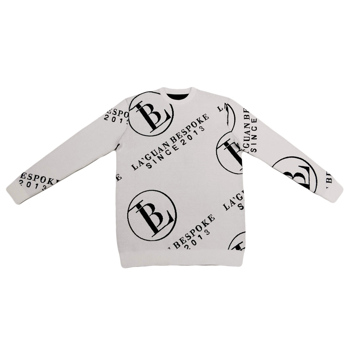 BIG MULTI LOGO SWEATER - WHITE