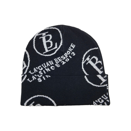 BIG MULTI LOGO BEANIE - BLACK