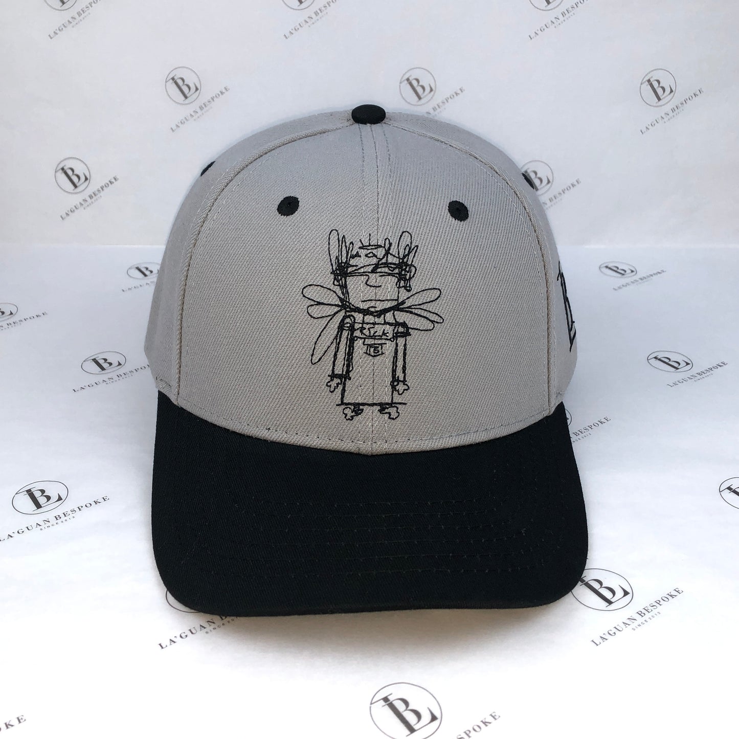 ANGEL THIRTEEN GREY CAP - BLACK BRIM
