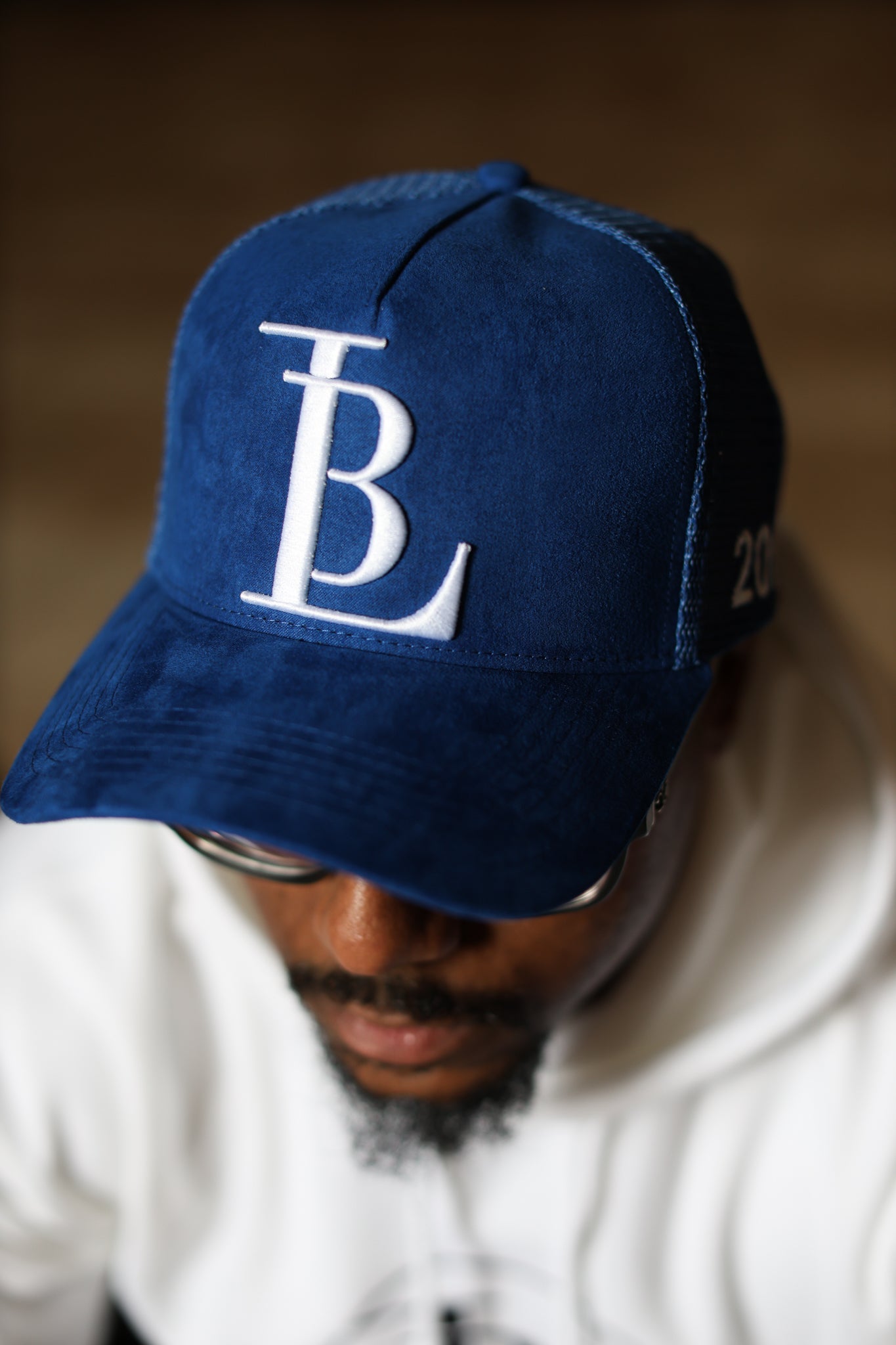 TRUCKER CAP - LB LOGO SUEDE NIPEY BLUE