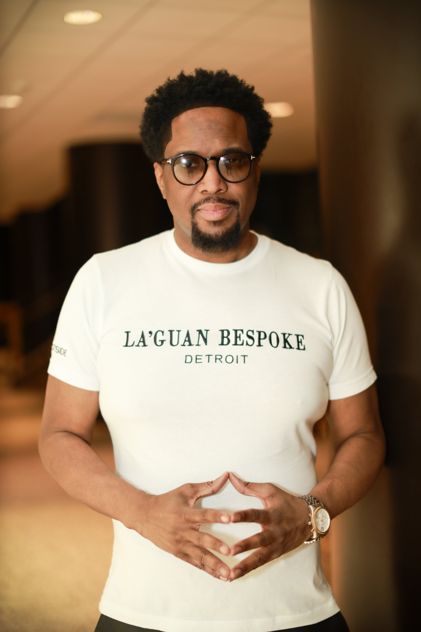 LA'GUAN BESPOKE DETROIT TEE - WHITE