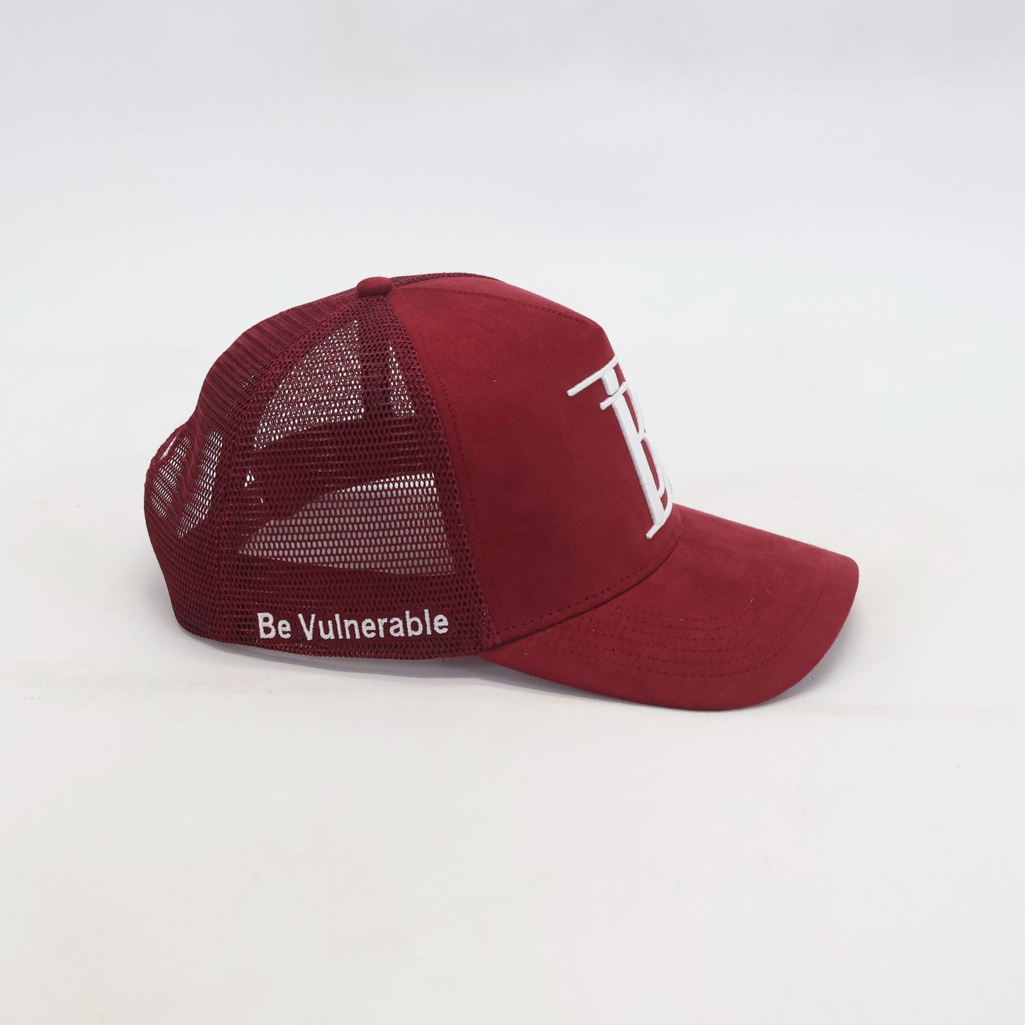 TRUCKER CAP - LB LOGO SUEDE BURGUNDY