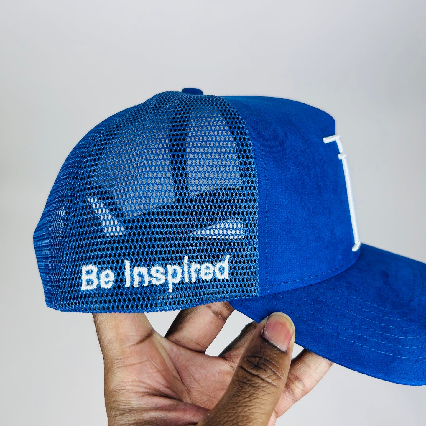 TRUCKER CAP - LB LOGO SUEDE NIPEY BLUE