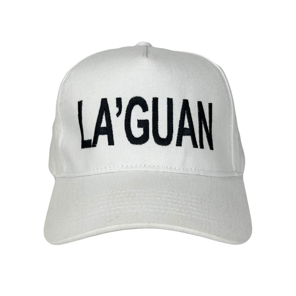 LA'GUAN BLACK LOGO HAT - WHITE